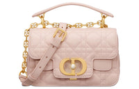 DIOR Wicker Pattern Cow Leather Shoulder Bag Crossbody Bag Handbag Mini Women's Rouge Pink