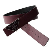 PRADA Leather Belts Men's Brown Width 3cm