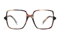 CHANEL Acetate Irregular Shape Eyeglass Frames Women's Tortoiseshell