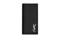 SAINT LAURENT Monogram Smooth Finish Calfskin Wallet Tubas Men's Black
