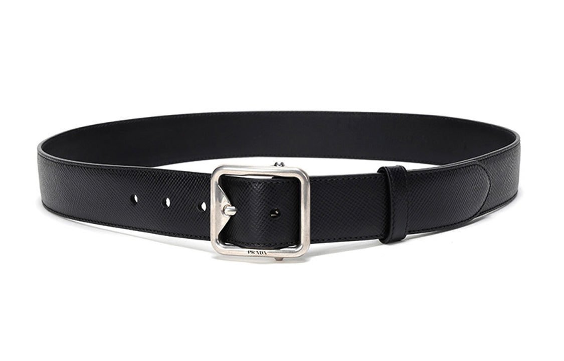 PRADA - Leather Belts Men's Black -