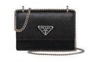 PRADA Saffiano Leather Wallet Card Holder Card Holder Women's Black