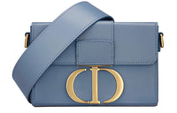 DIOR Cow Leather Handbag, Shoulder Bag, Crossbody Bag Women's Blue
