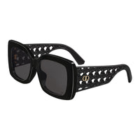 DIOR Acetate Polyamide Resin Square Sunglasses Women's Black