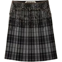 MIU MIU Casual Short Skirts Women's Smoke Gray
