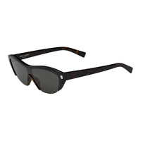 SAINT LAURENT Plastic Acetate Irregular Shape Sunglasses Unisex Dark Havana Brown