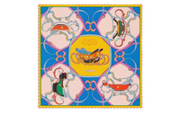 HERMES Silk Scarves Women's Blue