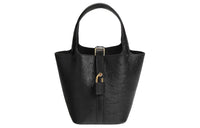 HERMES Boreale Ostrich Leather Basket Bag Handbag Women's 89 Noir Black