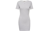 MIU MIU Logo patch Scallop trim Minidress