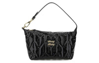 MIU MIU Leather One Shoulder Handbags Women's Black