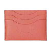 Loro Piana Cow Leather Card Holder Women's Coral