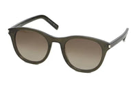 SAINT LAURENT Oval Sunglasses Unisex Dark Green