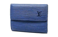 LOUIS VUITTON Epi Leather Wallet Unisex Blue
