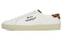 SAINT LAURENT Court Classic SL/06 Optic White Leopard Women's