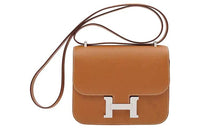 HERMES Constance Epsom Leather Shoulder Bag Crossbody Bag Mini Women's 37gold Gold Brown