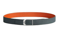 HERMES Double-Sided Design Smooth Buckle Leather Belts Men's -