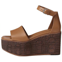 HERMES Iiiusion Strap Sandals 3.5cm Women's Brown