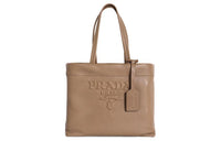 PRADA Deerskin One Shoulder Handbags Women's Light Brown