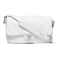 CHANEL Lambskin Shoulder Bag Crossbody Bag Women's White