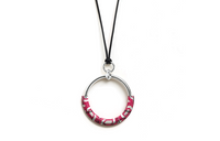 HERMES Calfskin Palladium-Plated Metal Necklaces Women's Black