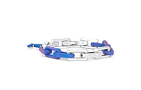 LOUIS VUITTON Stainless Steel Resin Plexiglass Metal Bracelets Women's Blue