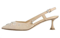 LOUIS VUITTON Slim Heel High Heels 5.5cm Women's Beige