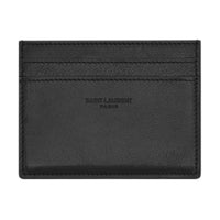 SAINT LAURENT Calfskin Card Holder Men's Black