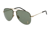 SAINT LAURENT Metal Aviator Sunglasses Women's Gold