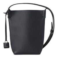 Loro Piana Cow Leather Cell Phone Pouch Men's Black & Gunmetal Copper