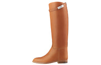 HERMES Kelly Knee-high Boots 4cm Women's Brown
