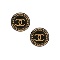 CHANEL 2022 Cc Button Earrings