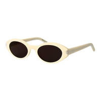 SAINT LAURENT Oval Sunglasses Women's Ecru