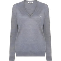 MIU MIU Logo embroidered Cashmere Jumper