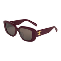 CELINE Acetate Rectangular Sunglasses Women's Dark Purple