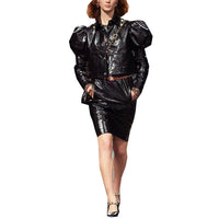 CHANEL Long-Sleeved Dresses Women's Black