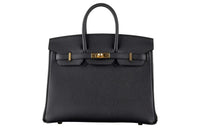 HERMES Birkin Leather Handbag Women's Black