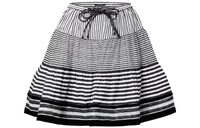 LOUIS VUITTON Mixed Stripes Tiered Mini Skirt