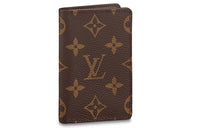LOUIS VUITTON Pocket Organizer Coated Canvas Card Holder Wallet Unisex Brown