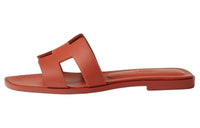 HERMES Oran Slip Resistant Slide Slippers Women's Orange Red