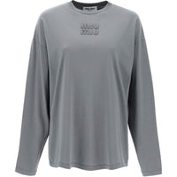 MIU MIU T-Shirts Women's Gray