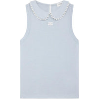 CELINE SS215 Tank Top Women's Baby Blue