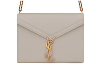 SAINT LAURENT Leather Shoulder Bag, Crossbody Bag, Handbag Women's White