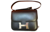HERMES Constance Tedelakt Leather Handheld One Shoulder Crossbody Mini Women's Black