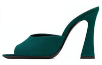 SAINT LAURENT Suite 105mm Silk Mules