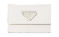 PRADA Saffiano Leather Card Holder Regular Men's White