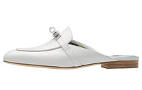 HERMES Oz Closed Toe Slippers Women's White