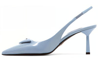 PRADA Slim Heel High Heels 7.5cm Women's Light Blue