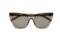 SAINT LAURENT Acetate Nylon Irregular Shape Sunglasses Women's Gray