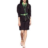 CHANEL Short-Sleeved Dresses Women's Black