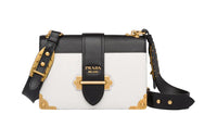 PRADA Cahier Calfskin Small Square Bag Shoulder Bag Crossbody Bag Women's Black/White